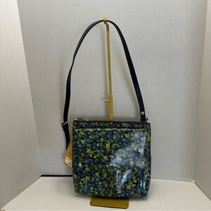 Patricia Nash Ellson Leather Messenger Crossbody Bag – Denim Blues